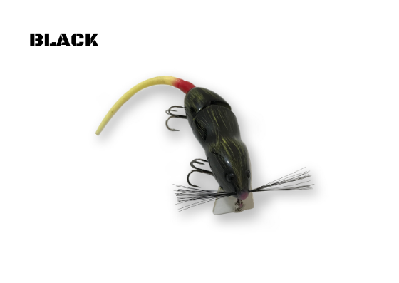 baby bat fishing lures BABY MUSKRAT Black